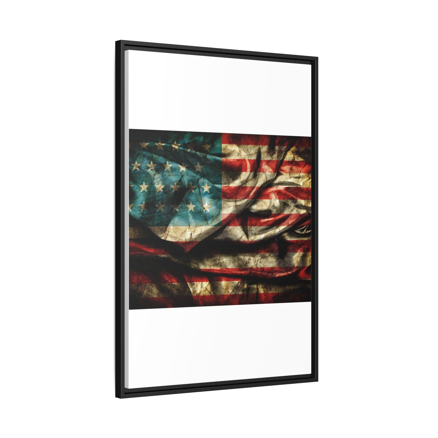 Framed American Flag Canvas