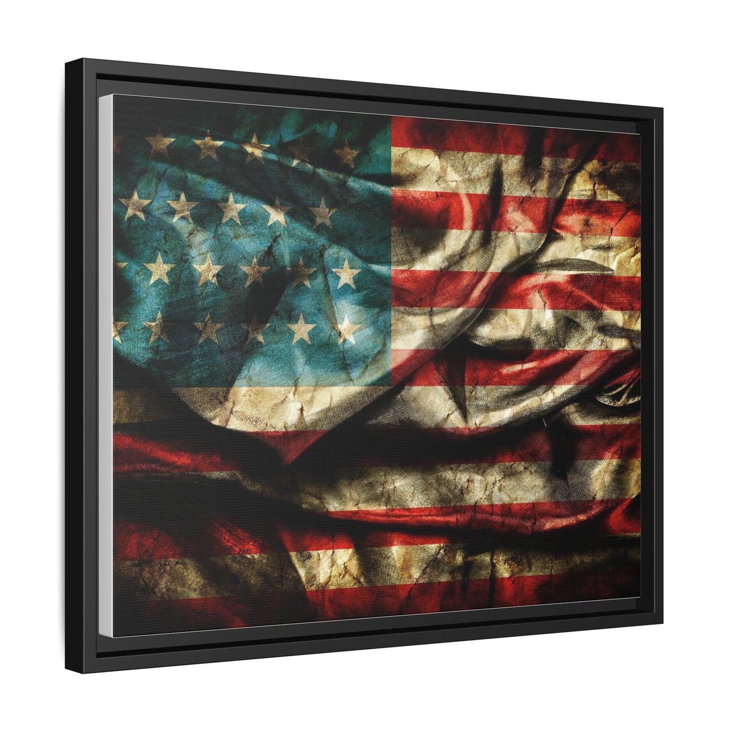 Framed American Flag Canvas