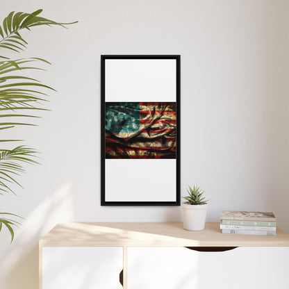 Framed American Flag Canvas