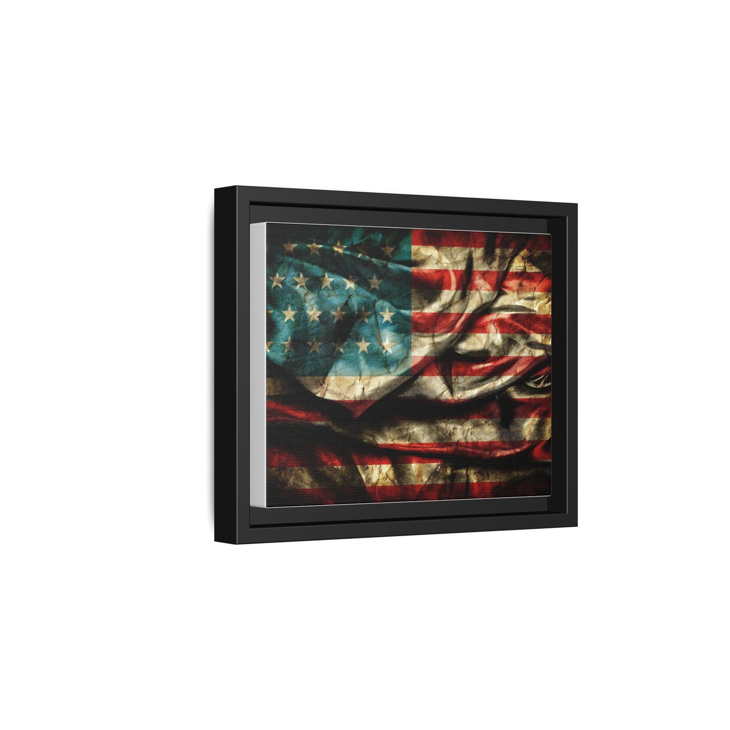 Framed American Flag Canvas